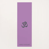 Stijlvolle Script Name Om Symbol Lavender Paars Yogamat (Achterkant)