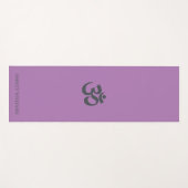 Stijlvolle Script Name Om Symbol Lavender Paars Yogamat (Voorkant (horizontaal))