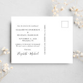 Stijlvolle Script Photo Overlay Save the Date Aankondigingskaart