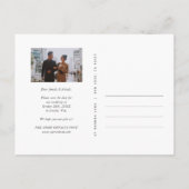 Stijlvolle Script Photo Overlay Save the Date Anno Aankondigingskaart (Achterkant)