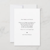 Stijlvolle Script Photo Wedding Dank u kaart (Achterkant)