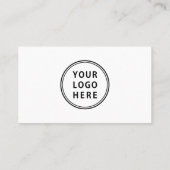 Stijlvolle Script Professional Logo QR Code Foto Visitekaartje (Achterkant)