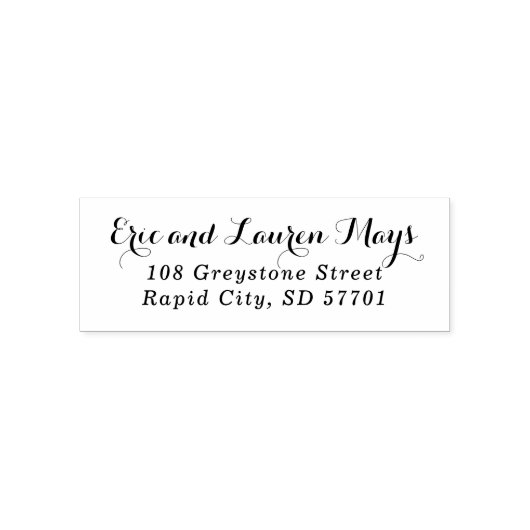 Stijlvolle Script Return Address Stamp Zelfinktende Stempel (Design)