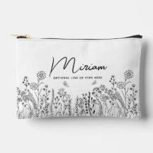Stijlvolle Script Trendy Bloemige Cosmetische Tas