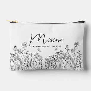Stijlvolle Script Trendy Bloemige Cosmetische Tas