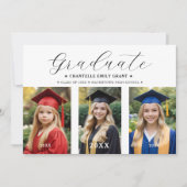 Stijlvolle Script Typografie 3 Foto's Tijdlijn Kaart (Voorkant)