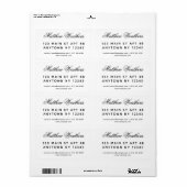 Stijlvolle script verzendlabels op maat ontworpen etiket (Full Sheet)