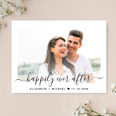 Stijlvolle scriptfoto De datum opslaan Aankondigingskaart