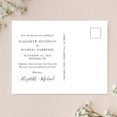 Stijlvolle scriptfoto De datum opslaan Aankondigingskaart