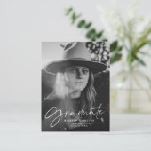 Stijlvolle scriptfotograaf uitnodiging briefkaart (Staand voorkant)