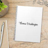 Stijlvolle scriptmonogramnaam notitieboek