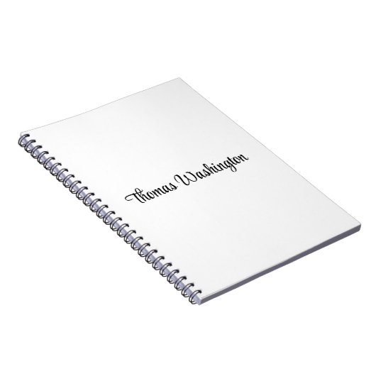 Stijlvolle scriptmonogramnaam notitieboek (Rechterzijde)