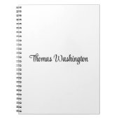 Stijlvolle scriptmonogramnaam notitieboek (Voorkant)