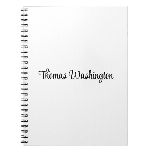 Stijlvolle scriptmonogramnaam notitieboek (Voorkant)