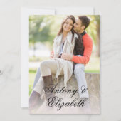 Stijlvolle scriptnaam Aangepaste foto Elegante bru Kaart (Voorkant)