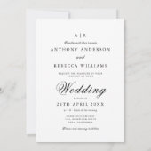 Stijlvolle scriptnaam Aangepaste foto Elegante bru Kaart (Achterkant)