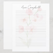 Stijlvolle scriptnaam monogramletter papier (Voorkant / Achterkant)