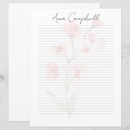 Stijlvolle scriptnaam monogramletter papier