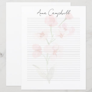 Stijlvolle scriptnaam monogramletter papier