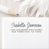 Stijlvolle scriptnaam retouradres etiket (Insitu)