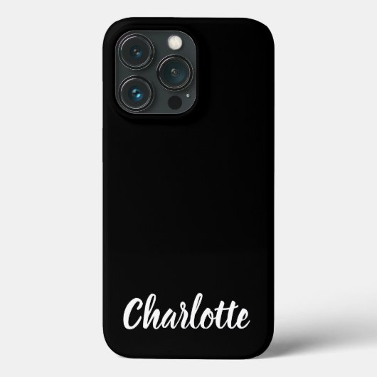 Stijlvolle scriptnaam zwart wit modern vlak Case-Mate iPhone case (Achterkant)