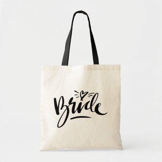 Stijlvolle scripttypografie bruiloft bruidecanvas  tote bag (Voorkant)