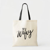 Stijlvolle scripttypografie wifeuse canvas tas voo (Voorkant)