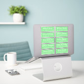 Stijlvolle scriptuur bruiloft gast adreslabels sticker (Laptop op bureau)