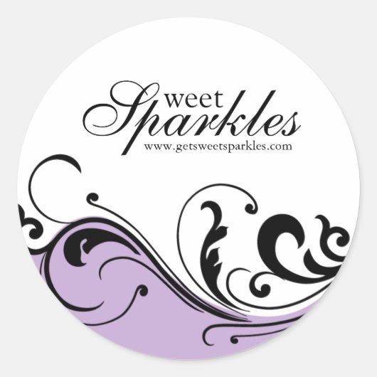 Stijlvolle Scroll Packaging Stickers (Voorkant)