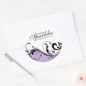 Stijlvolle Scroll Packaging Stickers (Envelop)