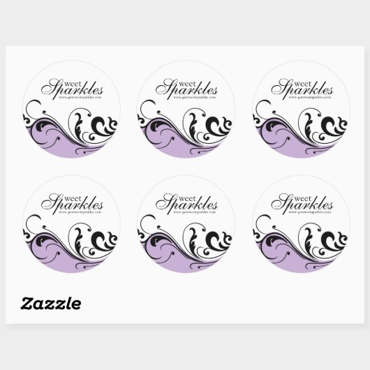 Stijlvolle Scroll Packaging Stickers (Vel)