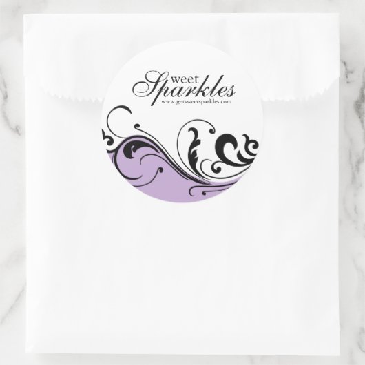 Stijlvolle Scroll Packaging Stickers (Tas)