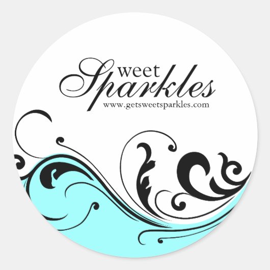 Stijlvolle Scroll Packaging Stickers (Voorkant)