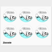 Stijlvolle Scroll Packaging Stickers (Vel)