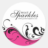 Stijlvolle Scroll Packaging Stickers (Voorkant)