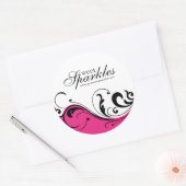 Stijlvolle Scroll Packaging Stickers (Envelop)