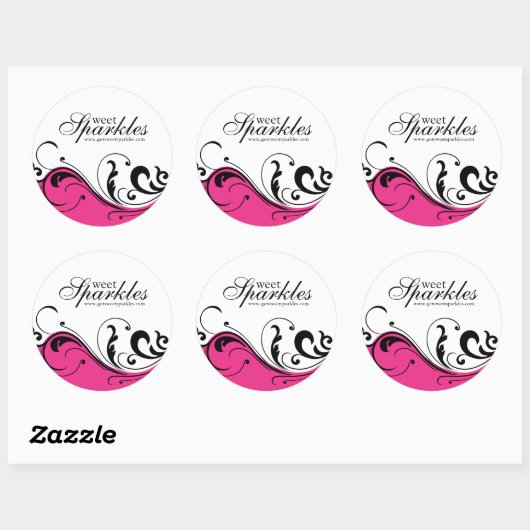 Stijlvolle Scroll Packaging Stickers (Vel)