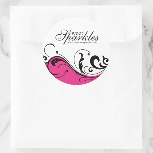 Stijlvolle Scroll Packaging Stickers (Tas)