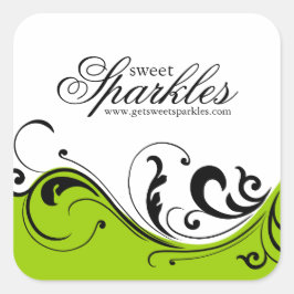 Stijlvolle Scroll Packaging Stickers