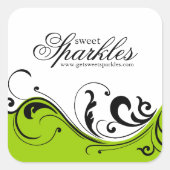 Stijlvolle Scroll Packaging Stickers (Voorkant)