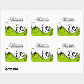 Stijlvolle Scroll Packaging Stickers (Vel)