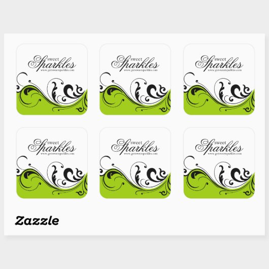 Stijlvolle Scroll Packaging Stickers (Vel)