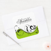 Stijlvolle Scroll Packaging Stickers (Envelop)