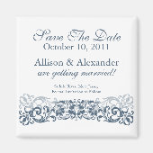 Stijlvolle  scroll Sla de datummagneet op Magneet (Voorkant)