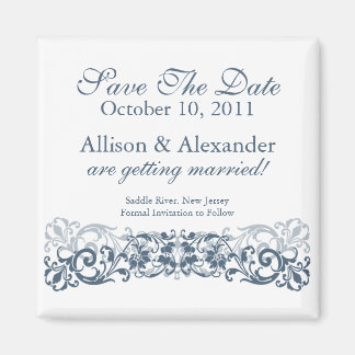 Stijlvolle  scroll Sla de datummagneet op Magneet