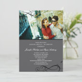 Stijlvolle scrollenrepetitie voor het eten of wedd kaart (Staand voorkant)