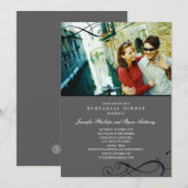 Stijlvolle scrollenrepetitie voor het eten of wedd kaart (Voorkant / Achterkant)