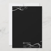 Stijlvolle Scrolls Wedding Photo-uitnodigingen Kaart (Achterkant)