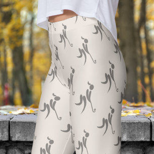 Stijlvolle Seashell witte vrouwen hockey patroon Leggings