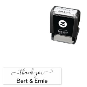 Stijlvolle Self-Inking Bedankt Stempel van het paa